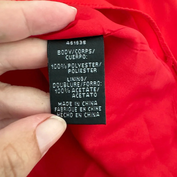 Jill Jill Stuart Red Ruffle Crossback Gown Crepe Red Evening Formal NWT Size 8 - Picture 11 of 11